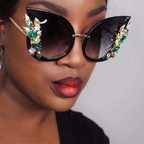 designer oversized cat eye sunglasses